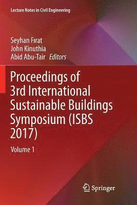 bokomslag Proceedings of 3rd International Sustainable Buildings Symposium (ISBS 2017)