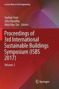 bokomslag Proceedings of 3rd International Sustainable Buildings Symposium (ISBS 2017)