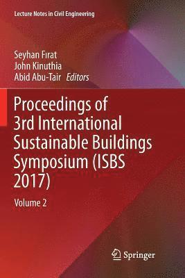 bokomslag Proceedings of 3rd International Sustainable Buildings Symposium (ISBS 2017)