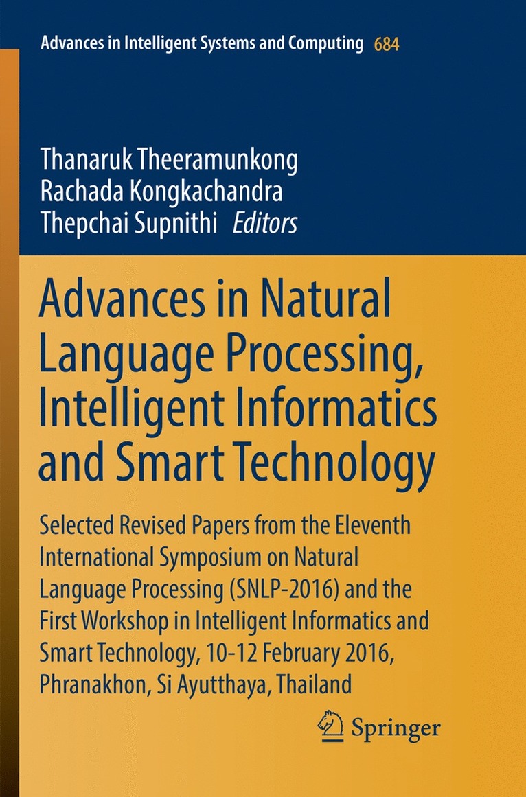 Advances in Natural Language Processing, Intelligent Informatics and Smart Technology 1