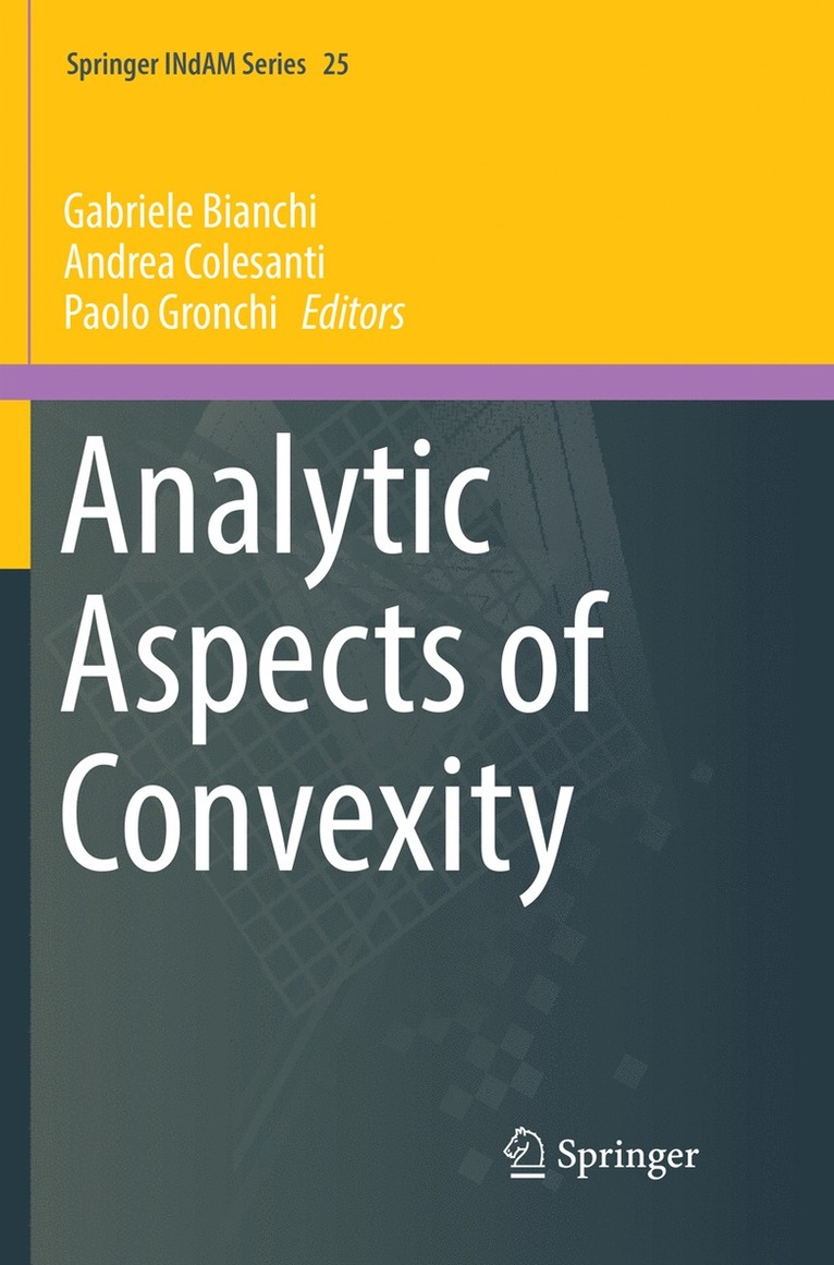 Analytic Aspects of Convexity 1