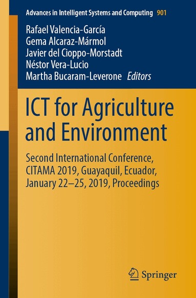 Rafael Valencia-García, Gema Alcaraz-Mármol, Javier del Cioppo-Morstadt, Néstor Vera-Lucio, Martha Bucaram-Leverone - ICT for Agriculture and Environment, Häftad