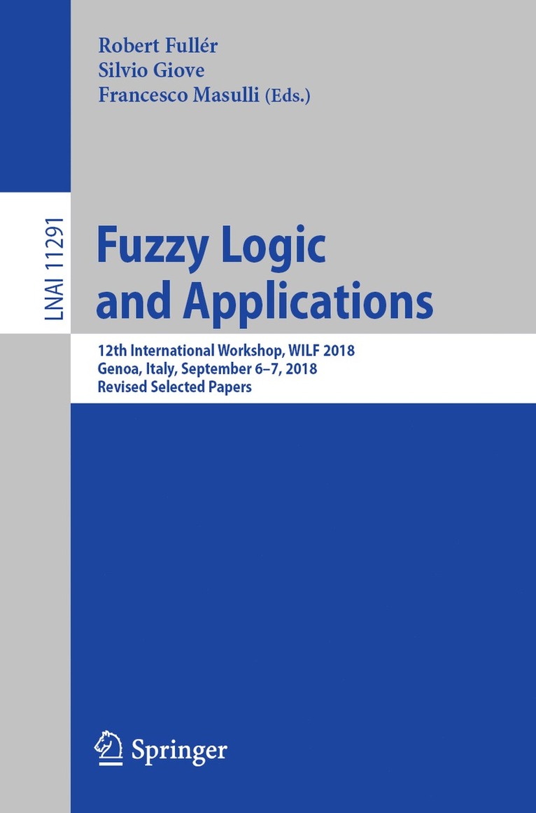 Robert Fullér, Silvio Giove, Francesco Masulli, Robert Fuller - Fuzzy Logic and Applications, Häftad