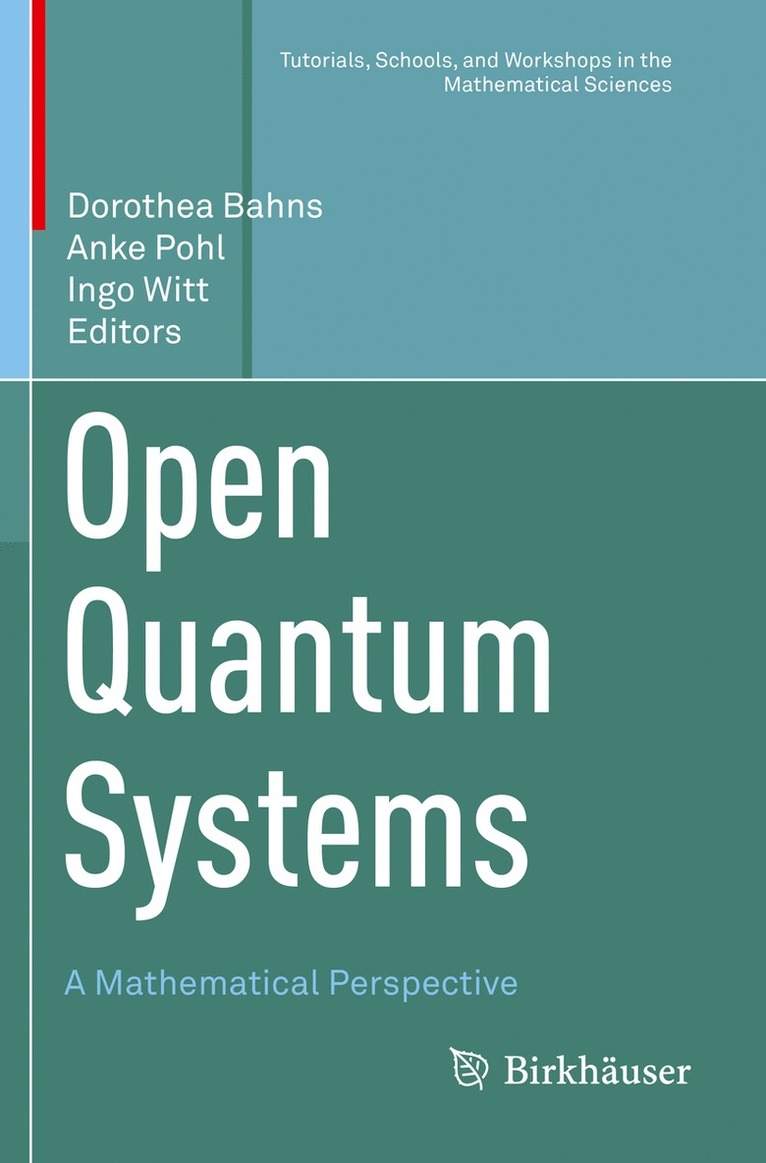 Dorothea Bahns, Anke Pohl, Ingo Witt - Open Quantum Systems, Häftad
