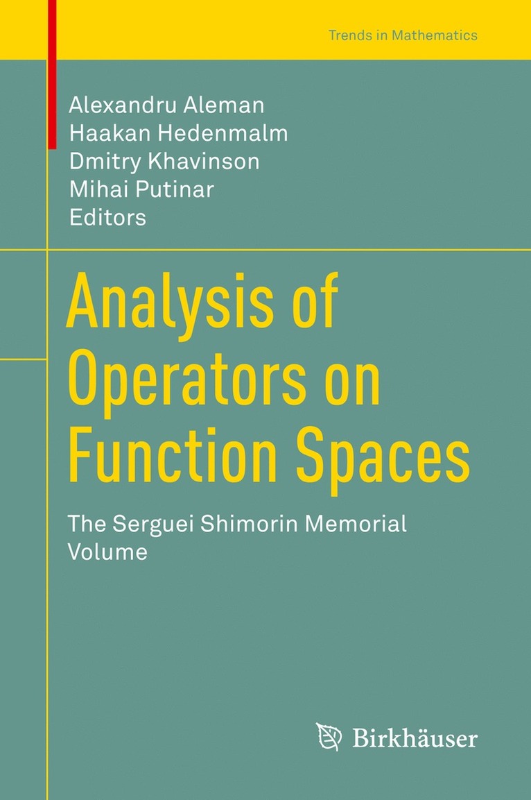 Analysis of Operators on Function Spaces 1