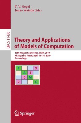 bokomslag Theory and Applications of Models of Computation