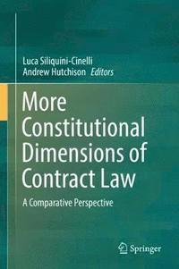 bokomslag More Constitutional Dimensions of Contract Law