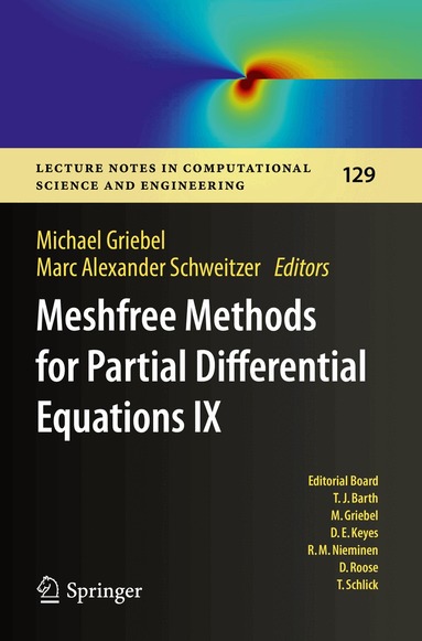 Michael Griebel, Marc Alexander Schweitzer - Meshfree Methods for Partial Differential Equations IX, Häftad