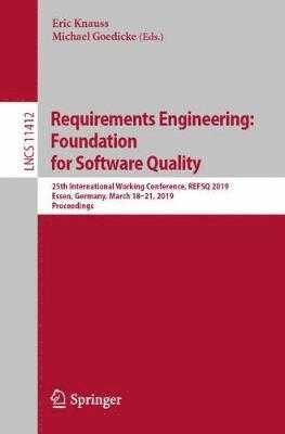 Requirements Engineering: Foundation for Software Quality 1