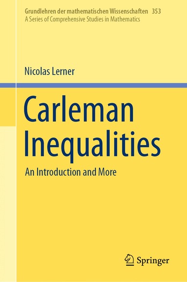 Nicolas Lerner - Carleman Inequalities, Inbunden