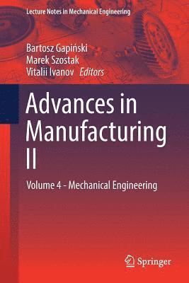 bokomslag Advances in Manufacturing II