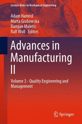 Advances in Manufacturing II 1