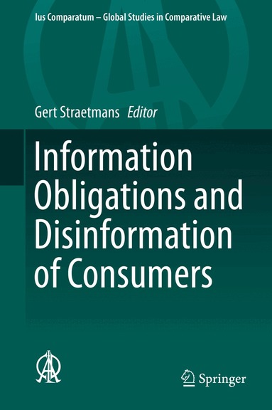 Gert Straetmans - Information Obligations and Disinformation of Consumers, Inbunden