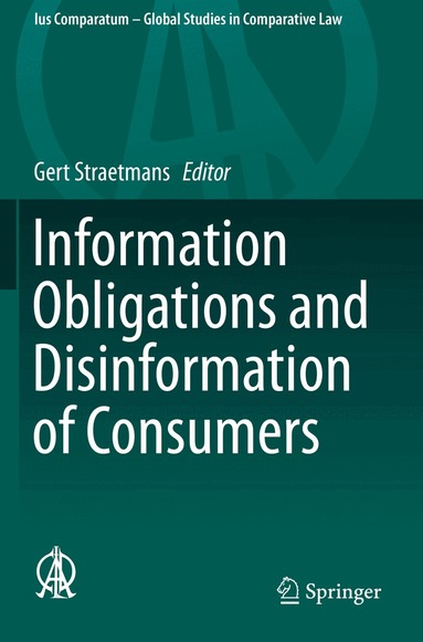 Gert Straetmans - Information Obligations and Disinformation of Consumers, Häftad