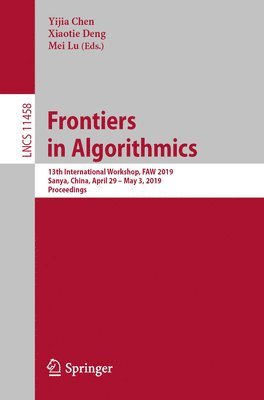 Frontiers in Algorithmics 1