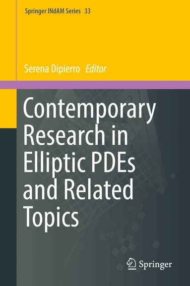 Serena Dipierro - Contemporary Research in Elliptic PDEs and Related Topics, Inbunden