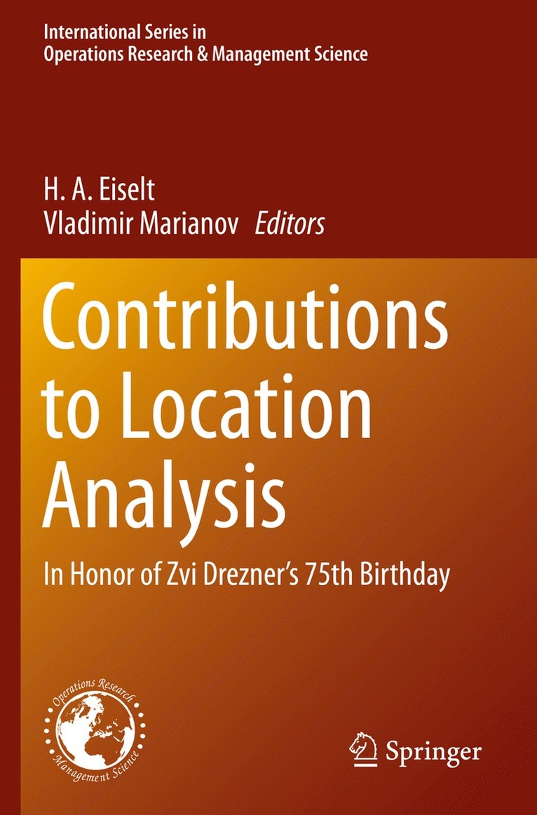 H. A. Eiselt, Vladimir Marianov, H. a. Eiselt - Contributions to Location Analysis, Häftad
