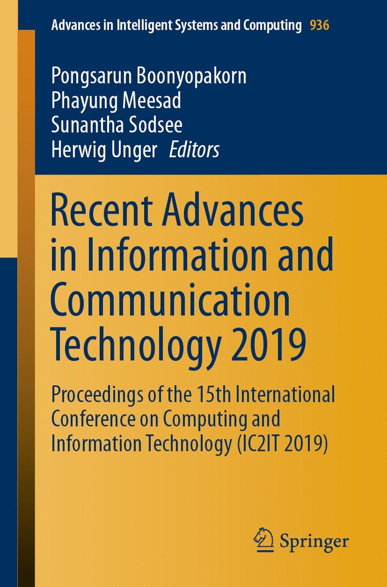 Recent Advances in Information and Communication Technology 2019 1