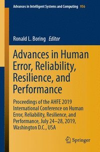 bokomslag Advances in Human Error, Reliability, Resilience, and Performance