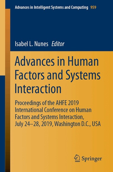 Isabel L. Nunes - Advances in Human Factors and Systems Interaction, Häftad