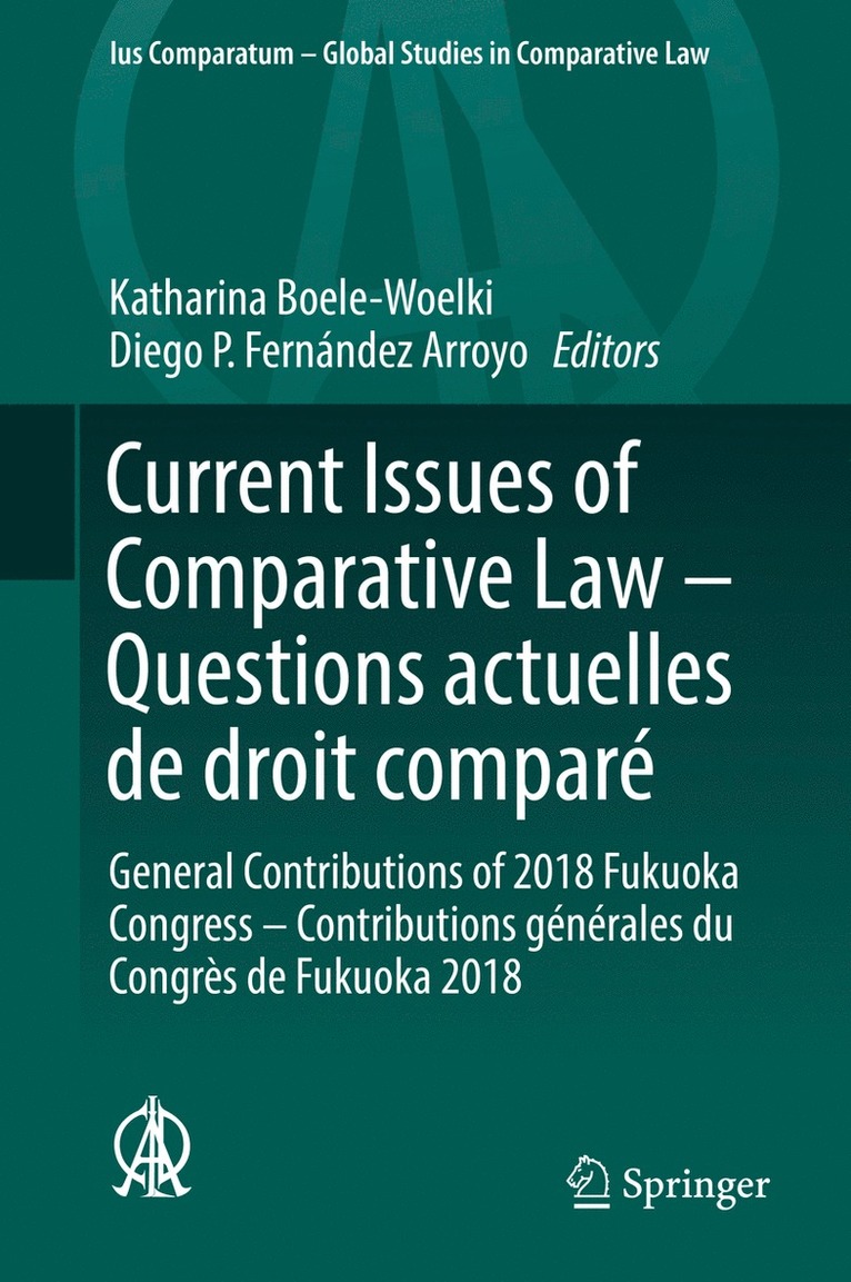 Current Issues of Comparative Law  Questions actuelles de droit compar 1