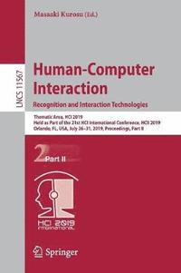 bokomslag Human-Computer Interaction. Recognition and Interaction Technologies