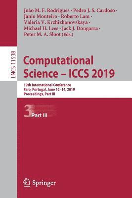 bokomslag Computational Science  ICCS 2019