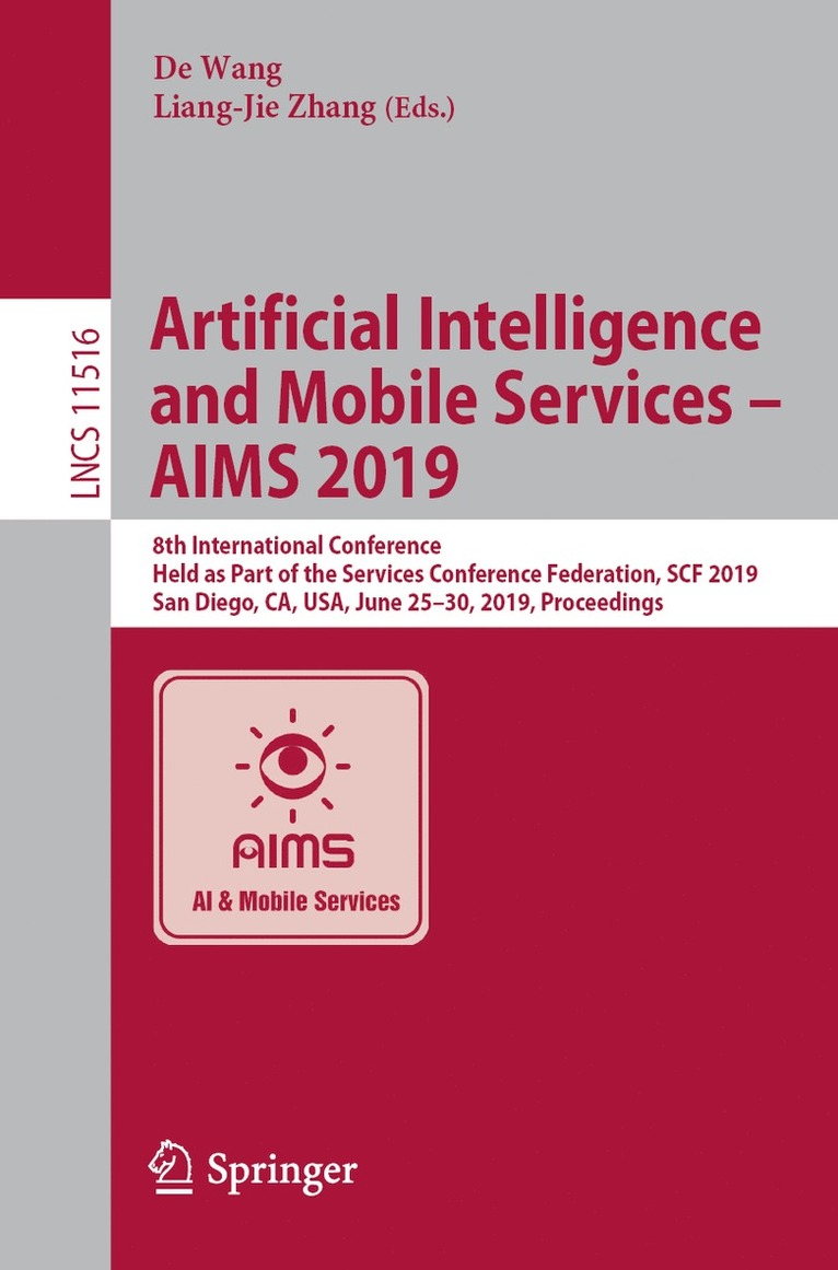 De Wang, Liang-Jie Zhang - Artificial Intelligence and Mobile Services – AIMS 2019, Häftad