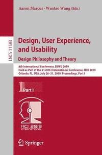 bokomslag Design, User Experience, and Usability. Design Philosophy and Theory