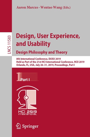 Aaron Marcus, Wentao Wang - Design, User Experience, and Usability. Design Philosophy and Theory, Häftad