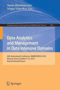 bokomslag Data Analytics and Management in Data Intensive Domains