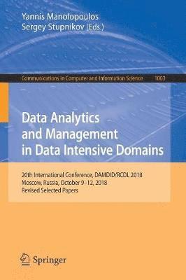Data Analytics and Management in Data Intensive Domains