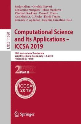 bokomslag Computational Science and Its Applications - ICCSA 2019