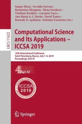 bokomslag Computational Science and Its Applications - ICCSA 2019