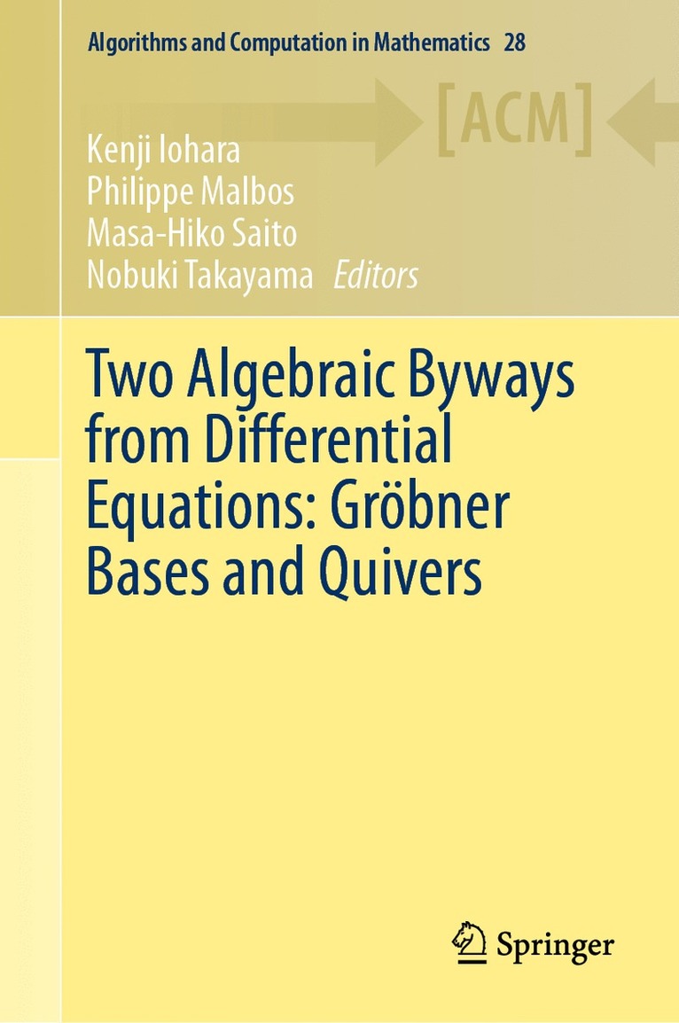 Two Algebraic Byways from Differential Equations: Grbner Bases and Quivers 1