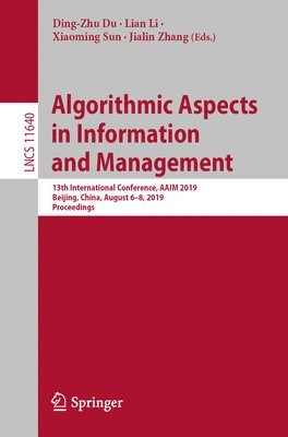 Algorithmic Aspects in Information and Management 1