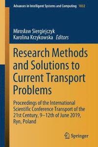 bokomslag Research Methods and Solutions to Current Transport Problems