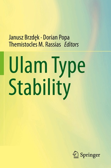 Janusz Brzdęk, Dorian Popa, Themistocles M. Rassias - Ulam Type Stability, Häftad