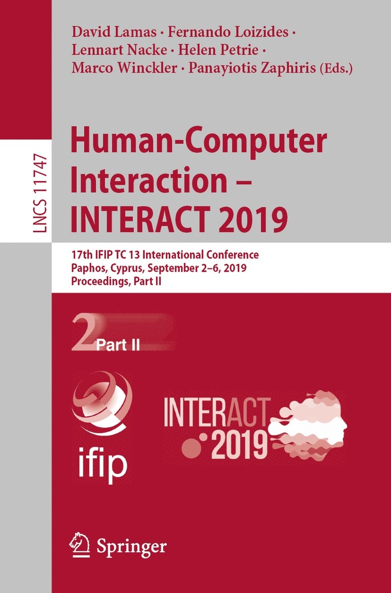 Human-Computer Interaction  INTERACT 2019 1