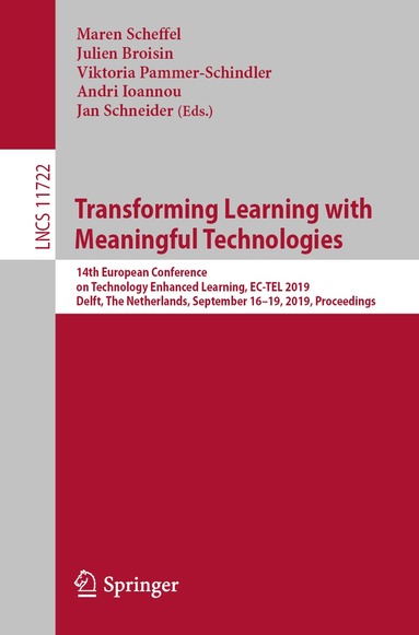 Maren Scheffel, Julien Broisin, Viktoria Pammer-Schindler, Andri Ioannou, Jan Schneider - Transforming Learning with Meaningful Technologies, Häftad