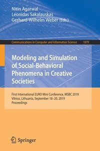 bokomslag Modeling and Simulation of Social-Behavioral Phenomena in Creative Societies
