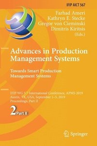 bokomslag Advances in Production Management Systems. Towards Smart Production Management Systems