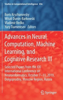 bokomslag Advances in Neural Computation, Machine Learning, and Cognitive Research III