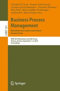 bokomslag Business Process Management: Blockchain and Central and Eastern Europe Forum