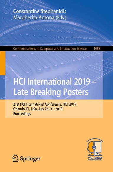 Constantine Stephanidis, Margherita Antona - HCI International 2019 – Late Breaking Posters, Häftad