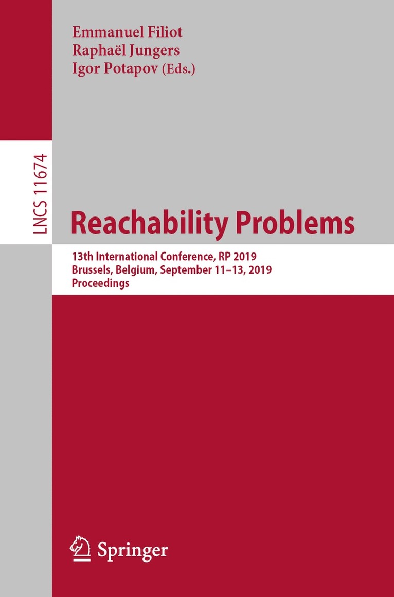 Emmanuel Filiot, Raphaël Jungers, Igor Potapov, Raphael Jungers, Igor Jungers, Raphaël - Reachability Problems, Häftad