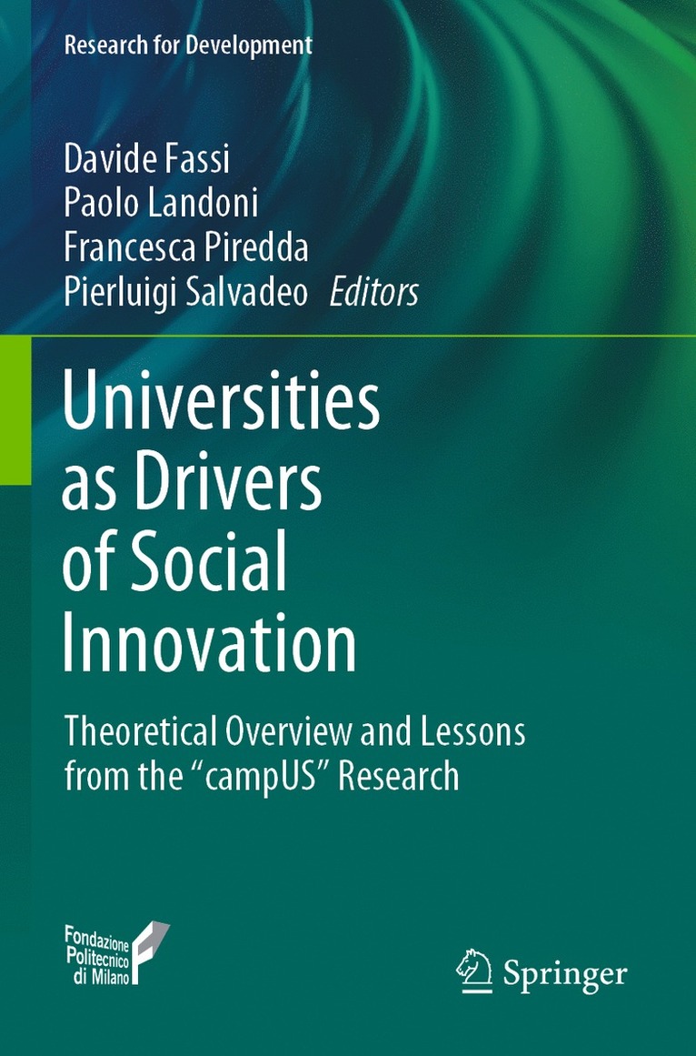 Davide Fassi, Paolo Landoni, Francesca Piredda, Pierluigi Salvadeo - Universities as Drivers of Social Innovation, Häftad