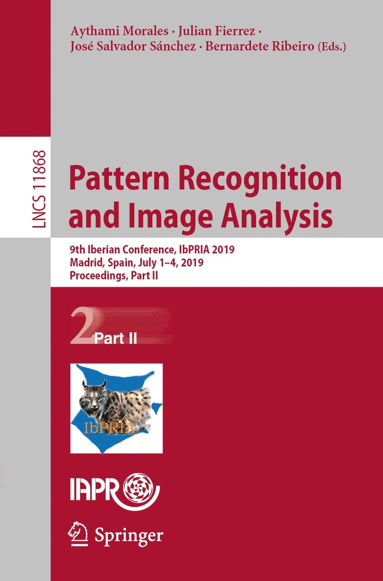 Aythami Morales, Julian Fierrez, José Salvador Sánchez, Bernardete Ribeiro, Jose Salvador Sanchez - Pattern Recognition and Image Analysis, Häftad