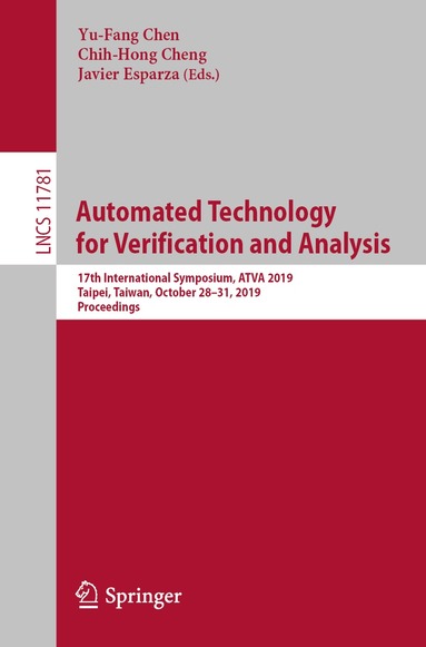Yu-Fang Chen, Chih-Hong Cheng, Javier Esparza - Automated Technology for Verification and Analysis, Häftad