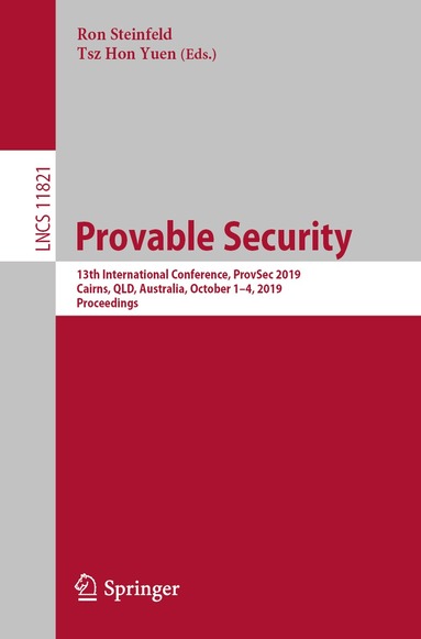 Ron Steinfeld, Tsz Hon Yuen - Provable Security, Häftad